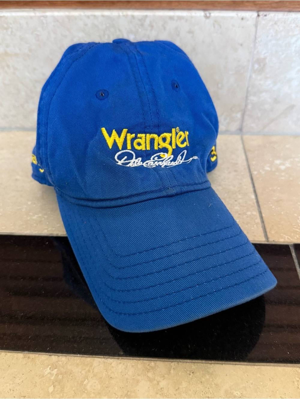 Wrangler Dale Earnhardt Blue Embroidered Baseball Cap One Size